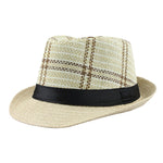 Straw Striped Fedora